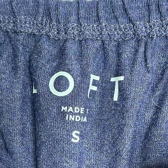 New Loft Velvet Trim Off The Shoulder Bell Sleeve Top Womens S Blue Boho Hippie - Picture 5 of 9